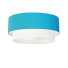 Plafon Para Quarto Cilíndrico SQ-3021 Cúpula Cor Azul Turquesa Branco