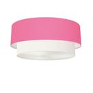 Plafon Para Quarto Cilíndrico SQ-3064 Cúpula Cor Rosa Bebê Branco