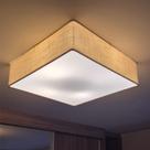 Plafon Para Quarto Quadrado SQ-3051 Cúpula Cor Palha Plafon Para Quarto Quadrado SQ-3051 Cúpula Cor Palha