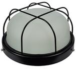 Plafon Popular preto com grade vidro Fosco