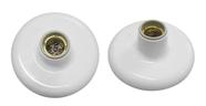 Plafon Pp Bocal Porcelana Branco 100w Ilumi