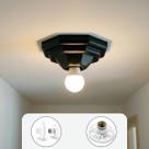 Plafon Preto Luminária Plafonier Pirâmide Paflon De Teto Sobrepor Lâmpada Led Soquete E27 Bocal Porcelana Bivolt 100w Sala Quarto Garagem Banheiro Plafon Preto Luminária Plafonier Pirâmide Paflon De Teto Sobrepor Lâmpada Led Soquete E27 Bocal Porcelana Bivolt 100w Sala Quarto Garagem Banheiro