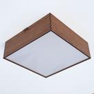 Plafon quadrado 50cm moderno rustico 4 lâmpadas