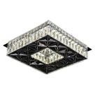 Plafon Quadrado Cristal Cromado 35cm Led 32W 3000K Bivolt