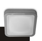Plafon quadrado de acrílico e metal pintado de branco 220v