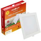 Plafon Quadrado Embutir 18w Luz Quente Amarela 2700K