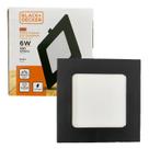 Plafon Quadrado Embutir 6w Preto 12x12 Branco Frio 6500K Plafon Quadrado Embutir 6w Preto 12x12 Branco Frio 6500K