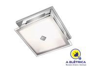 plafon quadrado lixado em aço escovado 15x15