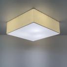 Plafon Quadrado Md-3002 Cúpula em Tecido 50x50x15cm Algodão Crú - Bivolt