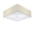 Plafon Quadrado Md-3051 Cúpula em Tecido 15/45x45cm Branco - Bivolt