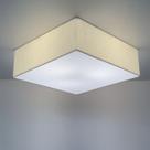 Plafon Quadrado Md-3051 Cúpula em Tecido 15/45x45cm Linho Bege - Bivolt