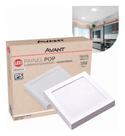Plafon Quadrado Sobrepor ABS Branco Bivolt Avant