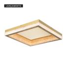 Plafon queeensland quadrado cristal 40x40cm - dourado