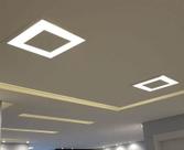Plafon rebatedor luminaria embutir luz indireta 45cm e27