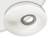 Plafon redondo de acrílico, base em metal pintado de branco 220v