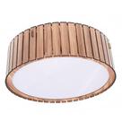 Plafon redondo em madeira lustre de teto luminária 4 lâmpadas 50cm