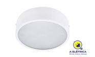 plafon redondo fechado branco de 22cm de diametro com vidro fosco