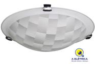 plafon redondo quadriculado 27cm de diametrro