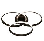 Plafon Selene Preto 50cm Led 45W 3 em 1 Bivolt