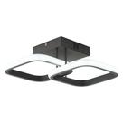 Plafon Selene Quadrado Preto 37cm Led 20W 3 em 1 Bivolt