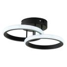 Plafon Selene Redondo Preto 32cm Led 18W 3 em 1 Bivolt