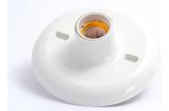 Plafon Simples Suporte Lâmpadas Bocal E27 Cerâmico Branco