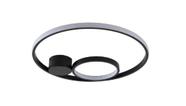 Plafon skylight sky-4033pt ilusion ø45xø20x5cm preto e silicone branco 3000k 2240lm