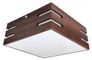 Plafon Sobrepor Acrilux Imbuia 20cm Mdf E Acrílico 2 frisos