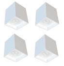 PLAFON SOBREPOR BOX BRANCO 10x10x12cm MOON - KIT C/4un