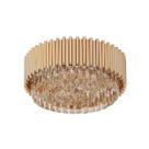 Plafon Sobrepor Cristal Metal Ouro Frances Yamamura
