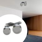 Plafon Sobrepor de Teto lustre Jabuticaba Com 2 Globos Vidros 10cm Para sala, Cozinha, Quarto, Escritório