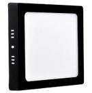 Plafon Sobrepor Quadrado Led 12w 6500K Painel Preto Bivolt