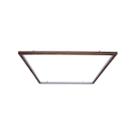 Plafon Sobrepor Quadrado LED 30w 2700k 60cm Madeira Imbuia