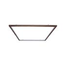 Plafon Sobrepor Quadrado LED 40w 2700k 100cm Madeira Imbuia