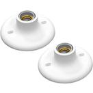 Plafon Soquete Porcelana Branco 2u E27 100w Anti-UV