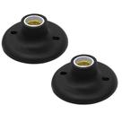 Plafon Soquete Porcelana Preto 2u E27 100w Anti-UV