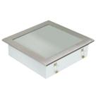 Plafon Space Emb. Quad. 20cm Alum. Vidro Fosco E-27 1 Lamp. Max 60w Escovado
