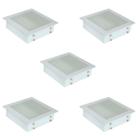 Plafon Space Emb. Quad. 30cm Alum. Vidro Fosco E-27 3 Lamp. Max 60w Branco 05 Unidades