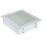 Plafon Space Emb. Quad. 30cm Alum. Vidro Fosco E-27 3 Lamp. Max 60w Branco