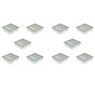 Plafon Space Emb. Quad. 30cm Alum. Vidro Fosco E-27 3 Lamp. Max 60w Escovado 10 Unidades