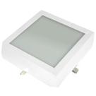 Plafon Space Sobr. Quad. 30cm Alum. Vidro Fosco E-27 3 Lamp. Max 60w Branco