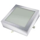 Plafon Space Sobr. Quad. 30cm Alum. Vidro Fosco E-27 3 Lamp. Max 60w Escovado