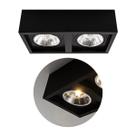 Plafon Spot De Sobrepor Box Duplo Preto P/ 2XGU10 AR111 Starlumen ST2950 Plafon Spot De Sobrepor Box Duplo Preto P/ 2XGU10 AR111 Starlumen ST2950
