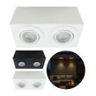 Plafon Spot Duplo 2 Focos 2xE27 Alumínio Sobrepor Moderna Starlumen ST3236-Branco Plafon Spot Duplo 2 Focos 2xE27 Alumínio Sobrepor Moderna Starlumen ST3236-Branco