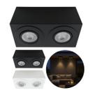 Plafon Spot Duplo 2 Focos 2xE27 Alumínio Sobrepor Moderna Starlumen ST3236-Preto Plafon Spot Duplo 2 Focos 2xE27 Alumínio Sobrepor Moderna Starlumen ST3236-Preto