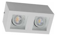 Plafon Spot Sobrepor Box Duplo Branco P/ 2x MR16 Starlumen ST2945