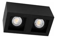 Plafon Spot Sobrepor Box Duplo Preto P/ 2x Mr16 Starlumen St2945