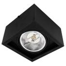 Plafon Spot Sobrepor Box Preto Alumínio p/ AR111 GU10 Starlumen ST2939