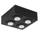 Plafon Spot Sobrepor Direcionável 4 Lâmpadas Par20 Preto RL Plafon Spot Sobrepor Direcionável 4 Lâmpadas Par20 Preto RL