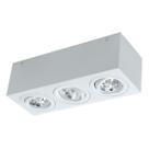 Plafon Spot Sobrepor em Alumínio Branco p/ 3x AR70 ST2892